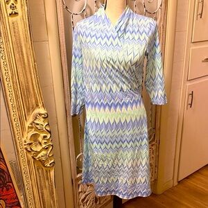 Elegant Chevron Wrap Dress